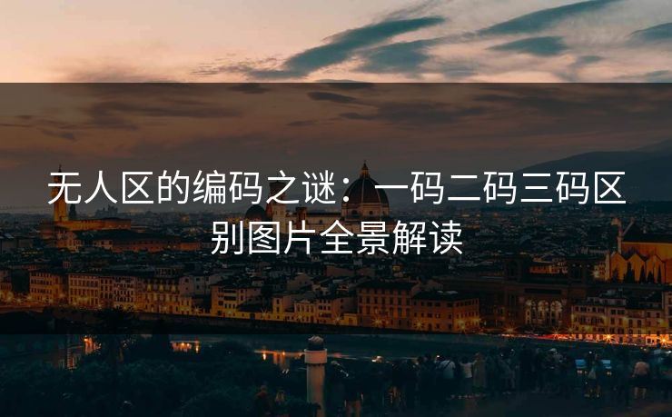 无人区的编码之谜:一码二码三码区别图片全景解读 无人区的编码之谜:一码二码三码区别图片全景解读