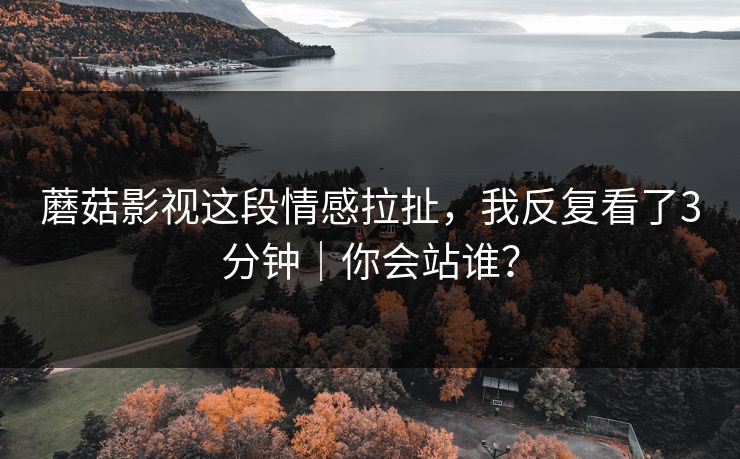 蘑菇影视这段情感拉扯,我反复看了3分钟|你会站谁? 蘑菇影视这段情感拉扯,我反复看了3分钟|你会站谁?